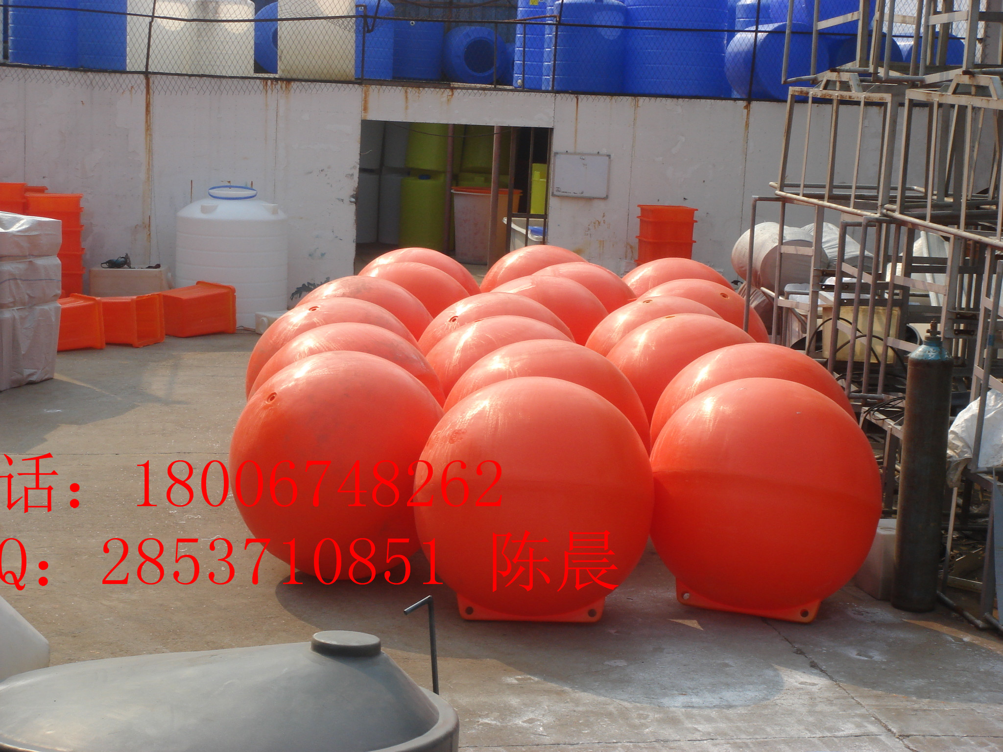 *水上塑料美化環(huán)保浮球 警示標志浮體 攔污分流浮體廠家直銷