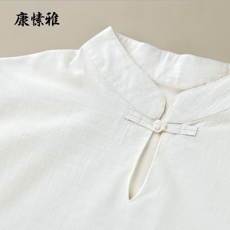 佛山瑜伽服廠家 供應(yīng)男士棉麻太極服套裝S1637