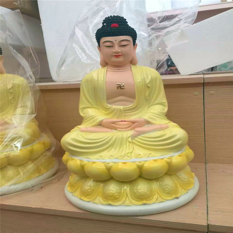 直銷西方三圣雕塑 玻璃鋼彩繪佛像 寺廟佛像定制