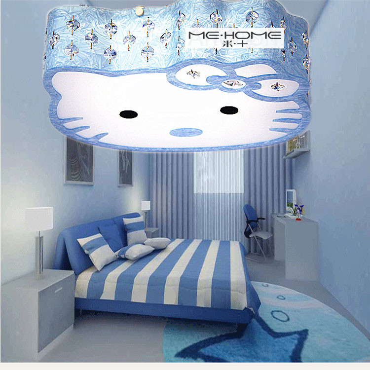 卡通吸頂燈 LED現(xiàn)代簡約兒童燈 亞克力臥室溫馨寶寶KT貓