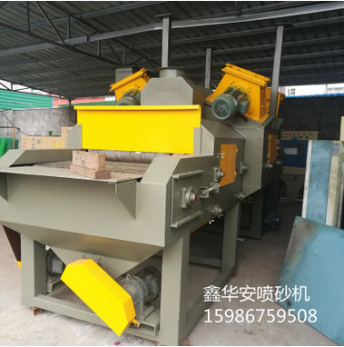 廠家直銷廣東深圳四拋頭通過式拋丸機 鋁村門窗邊框噴砂處理機