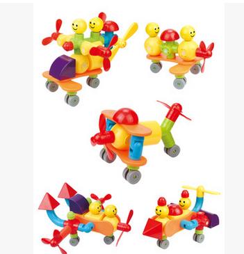 管道狀磁性實色磁力片積木新奇特磁性玩具兒童益智拼裝廠家直銷  兒童玩具益智拼圖