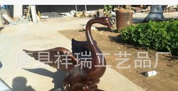 廠家定制天鵝噴泉80公分公園雕塑銅雕動(dòng)物工藝品廠家  公園雕塑品