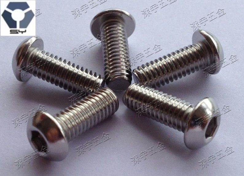 304黑色不銹鋼圓杯螺絲,ISO7380圓頭內(nèi)六角螺絲,發(fā)黑螺絲，黑鋅螺絲，高鹽霧耐腐蝕螺絲 黑色圓頭內(nèi)六角螺絲