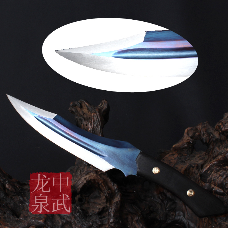 龍泉刀劍錳鋼一體野外求生刀未開刃