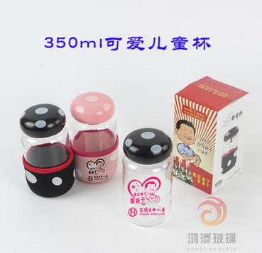 熱賣(mài)可愛(ài)布套蘑菇造型玻璃杯 便攜帶蓋隨手學(xué)生水杯 禮品廣告杯