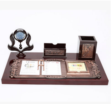 2017年紅木鐘表臺(tái)歷架 廣告臺(tái)歷 商務(wù)辦*具桌面日歷周歷定制 蒼南廣告臺(tái)歷