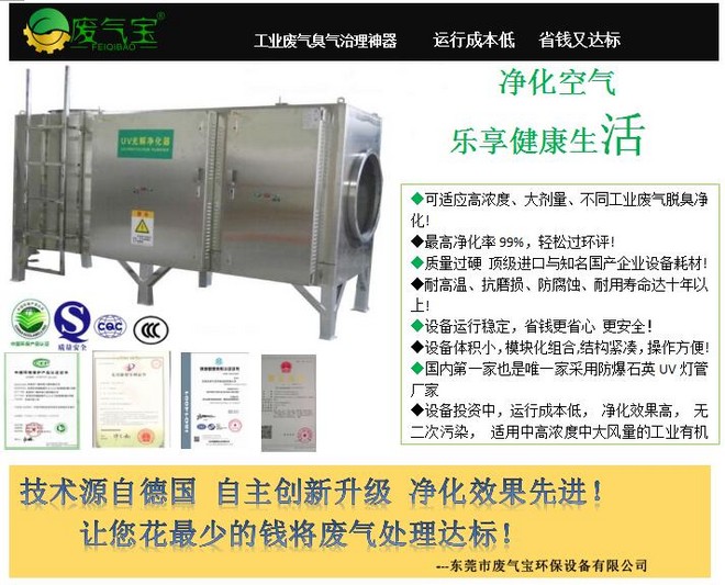 廠家直銷廣東UV光解廢氣凈化器廢氣處理設備
