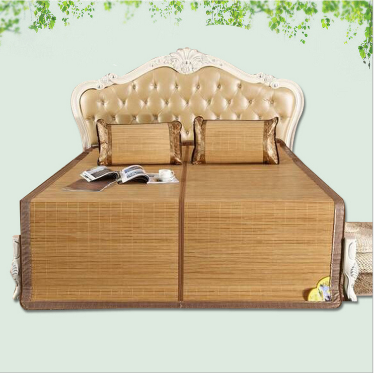 雙面清涼夏季竹涼席 雙面席折疊席 *環(huán)1.5m熱銷 涼席批發(fā)