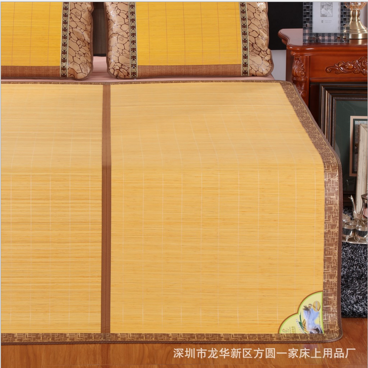 1.8米夏季竹涼席鏡面席 雙面席折疊席涼席批發(fā)竹纖維學(xué)生涼席子
