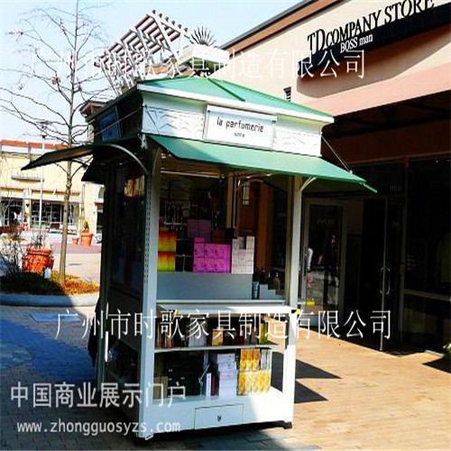 超市實木售貨車  廣場木制售貨車廠家  景區(qū)綜合服務(wù)亭 戶外售賣亭