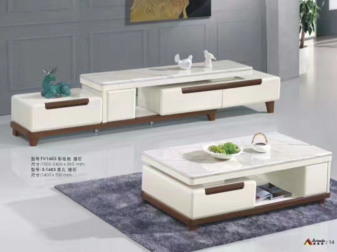 批發(fā)大理石茶幾電視柜 批發(fā)現(xiàn)代簡約款大理石茶幾電視柜