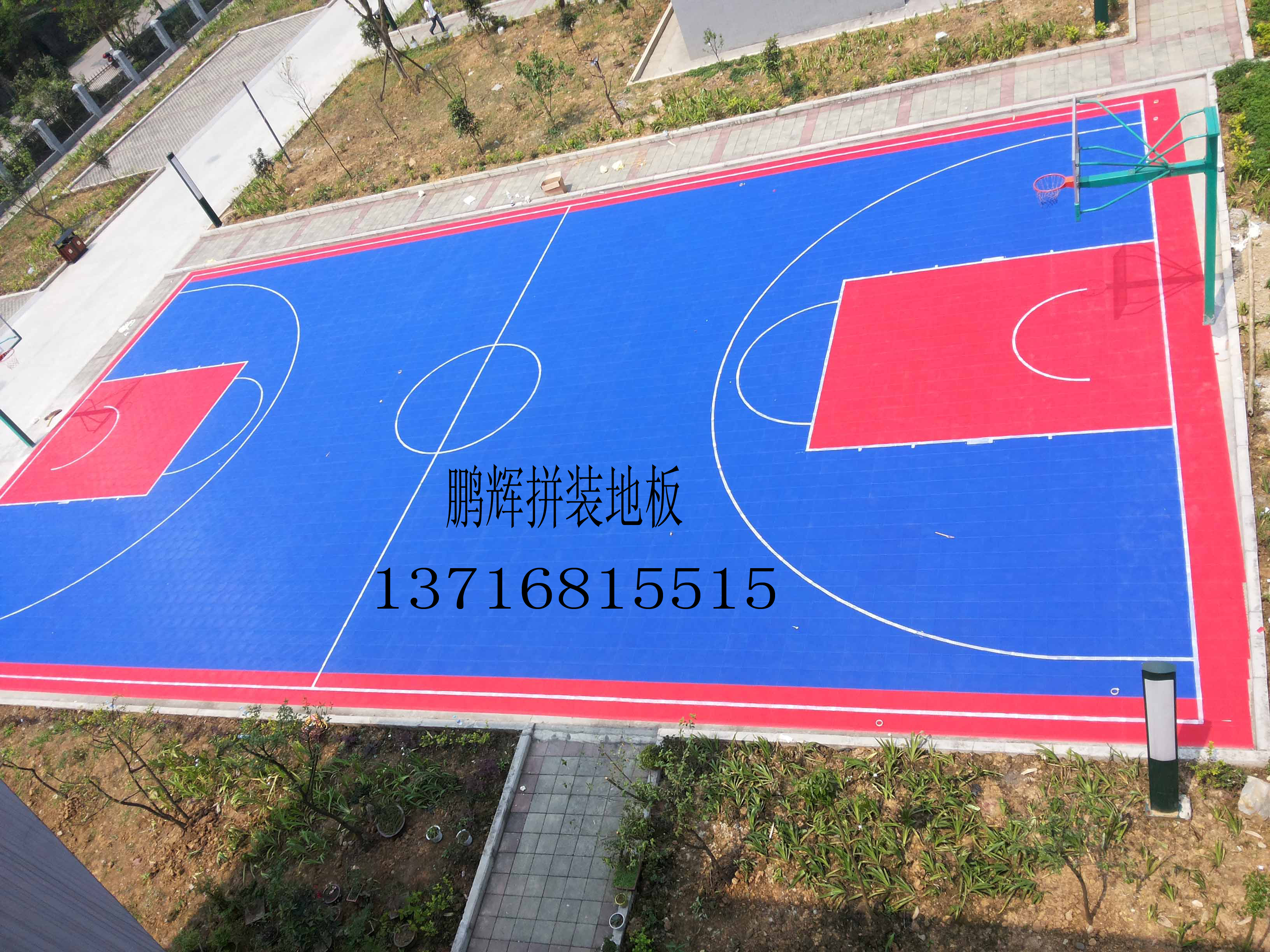 室外籃球卷材地板 室外籃球場(chǎng)地板