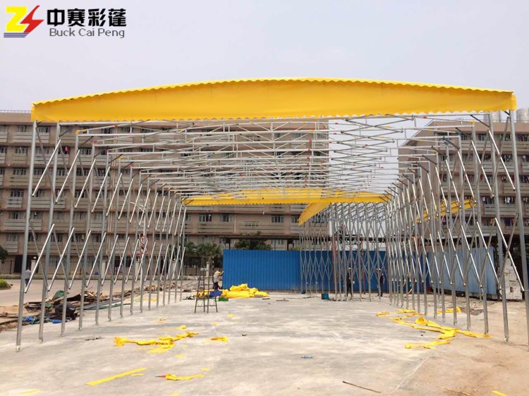 廠家直銷戶外大型倉庫帳篷 活動(dòng)伸縮遮陽推拉雨篷夜宵檔停車棚 倉庫帳篷停車棚 活動(dòng)遮陽蓬