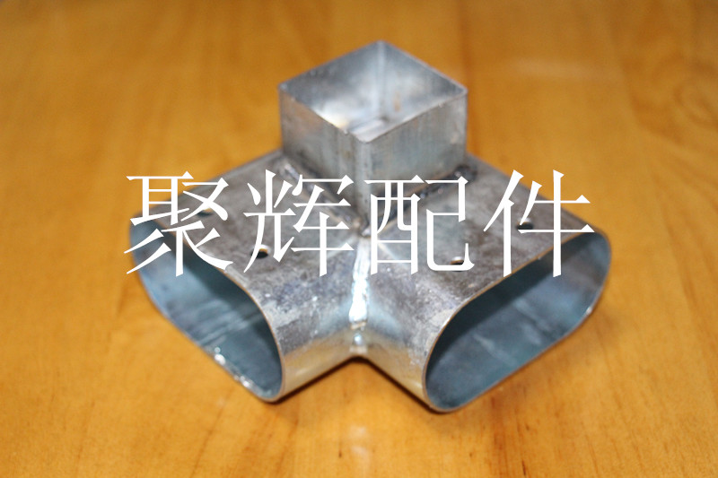 聚輝護(hù)欄配件廠家供應(yīng)陽(yáng)臺(tái)護(hù)欄配件直角三通 面管與面管連接件 三通 樓梯扶手配件