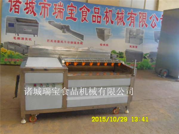 供應(yīng)毛刷清洗機果蔬清洗機,金剛砂去皮原理