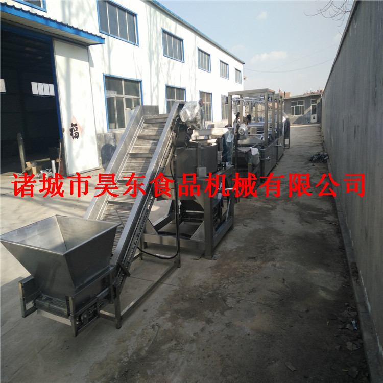 【三段控溫】豬皮油炸流水線 全自動豬皮油炸設(shè)備