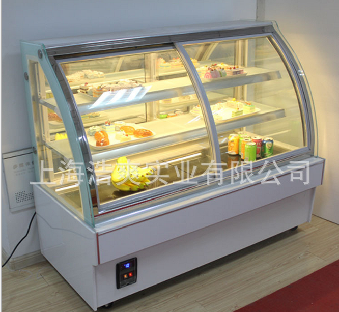 圓弧蛋糕柜0.9/1.2米前后開門展示柜，壽司甜點慕斯水果保鮮冷藏柜