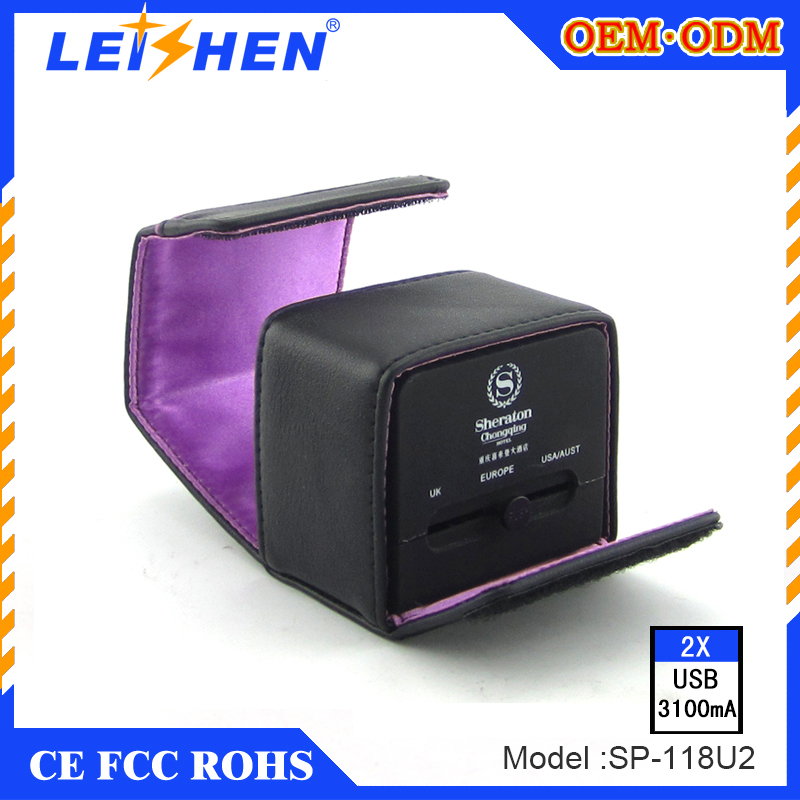 *通用旅行多功能插頭插座轉(zhuǎn)換器雙USB電源插座轉(zhuǎn)換器