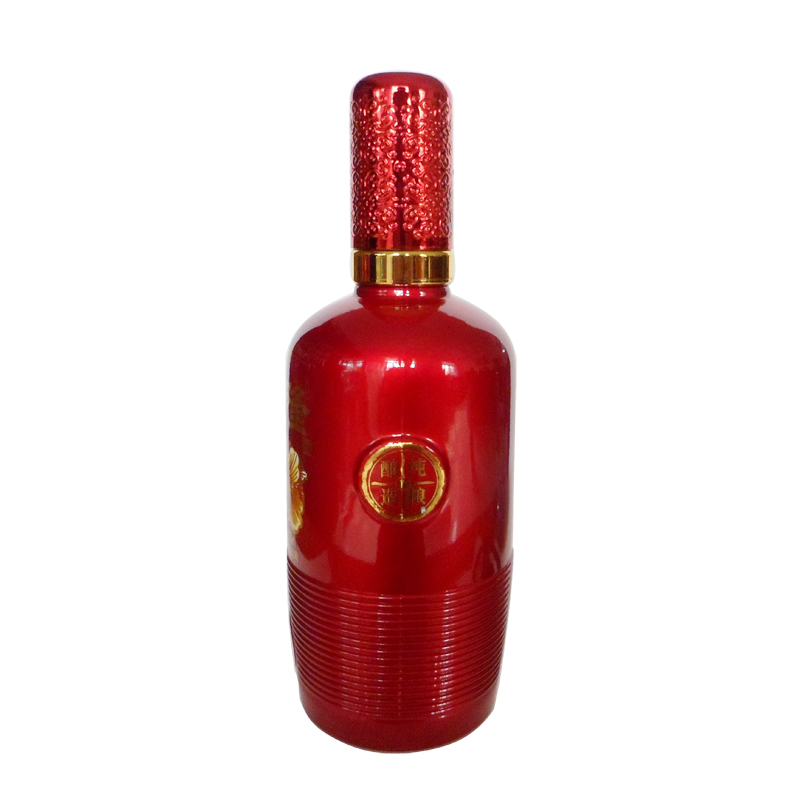 500ml白酒瓶*彩色噴涂玻璃瓶高白料宴席用酒鄆城玻璃廠家直銷