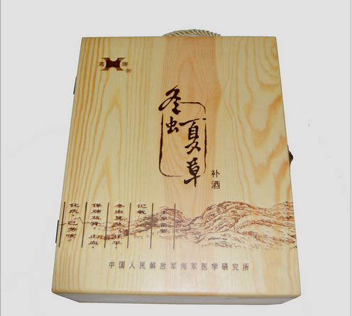 雙支補(bǔ)酒木盒翻蓋式酒盒定做可印制LOGO燙印白酒包裝木盒定制  雙支補(bǔ)酒木盒翻蓋式酒盒定制