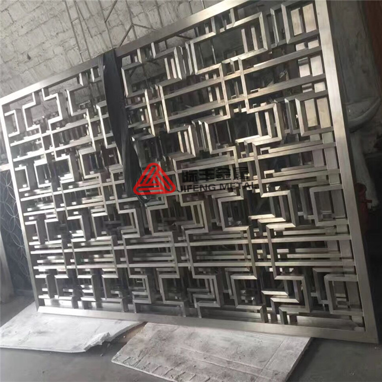 田園式不銹鋼玫瑰金屏風(fēng)