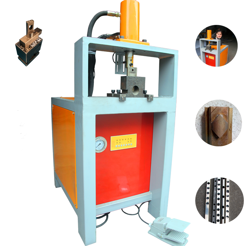 佛山金浩和彎管機(jī)械 液壓R80小型沖孔機(jī) 小型液壓R80不銹鋼防盜窗沖孔機(jī)