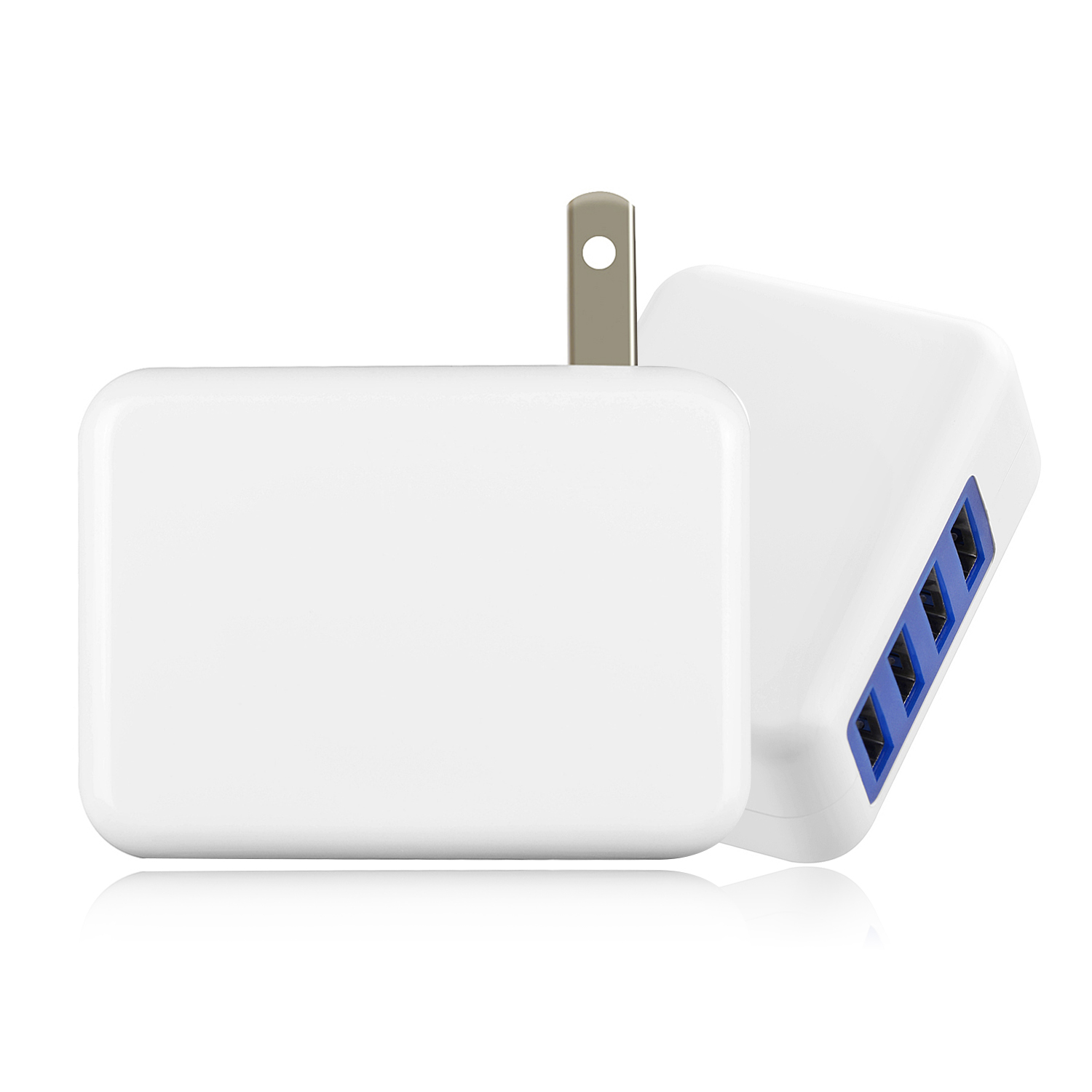 廠家直銷(xiāo)  5V3.1A 可折疊腳四口USB 5V3.1A 可折疊四口充電器