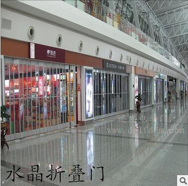 廣州深圳東莞中山弧形水晶折疊門(mén)PC透明電動(dòng)卷簾門(mén)水晶遙控卷閘門(mén)