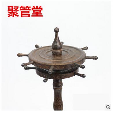 雞翅木圓盤筆掛文房四寶書法用品毛筆架 毛筆掛筆架實(shí)木