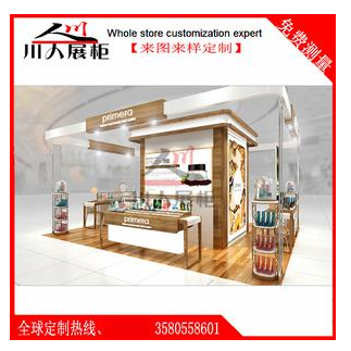 商場木紋展示柜定制家具展柜木紋展示柜商場化妝品專柜烤漆展示柜