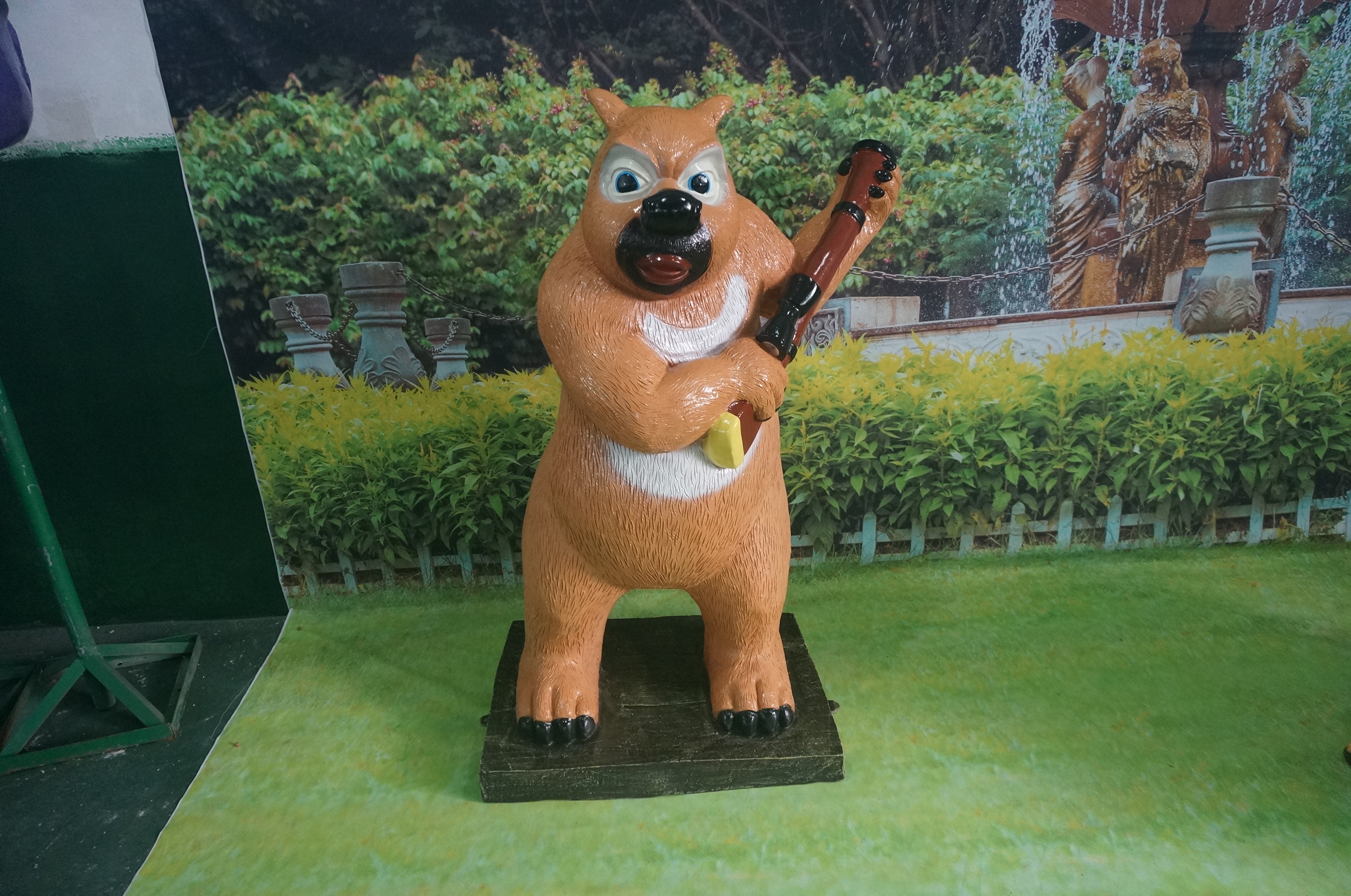 熊大熊二花園擺件 幼兒園裝飾品
