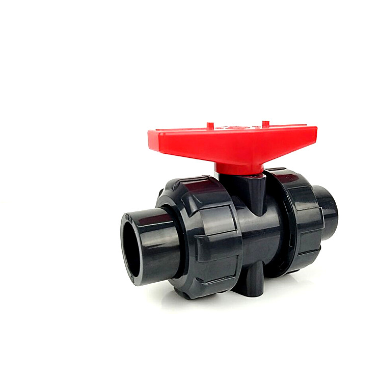 PVC給水雙由令球閥開(kāi)關(guān) 耐酸堿UPVC活接球閥 PVC-U球閥