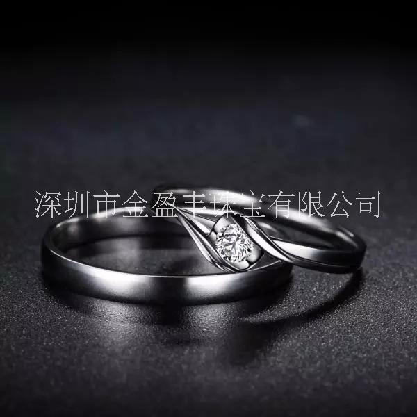 韓版18k金情侶對戒南非天然裸鉆石簡約求婚鑲鉆戒指廠家直銷   18k金鉆石情侶對戒