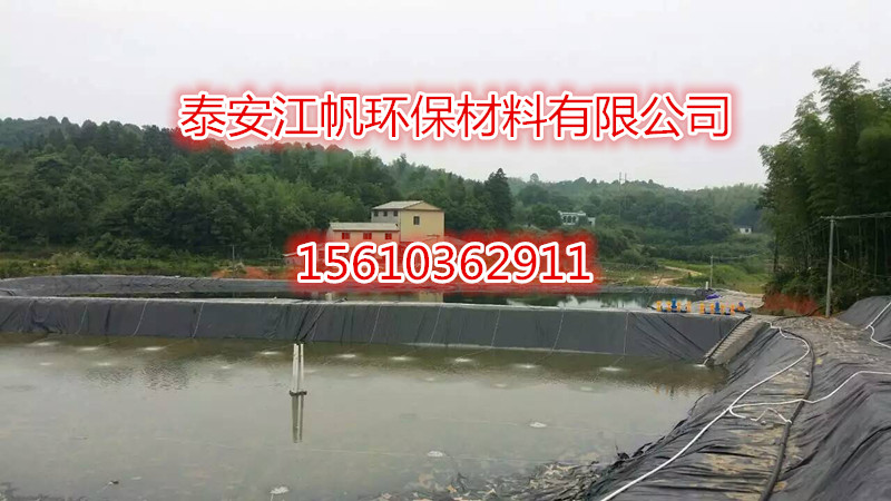 杭州魚塘防水膜廠家報價 魚塘防滲黑土工膜價格 8米寬土工膜價格