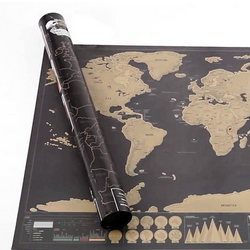 出口歐美原單 迷你版小號刮刮樂地圖 黑金版奢華黑色版