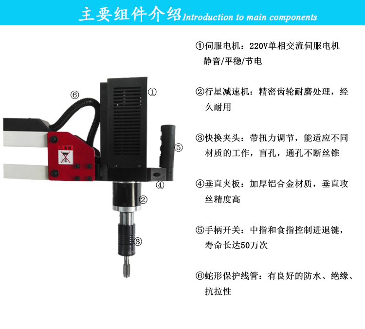 供應(yīng)萬(wàn)向電動(dòng)攻絲機(jī)設(shè)備伺服系統(tǒng)，數(shù)控控制，型號(hào)齊全