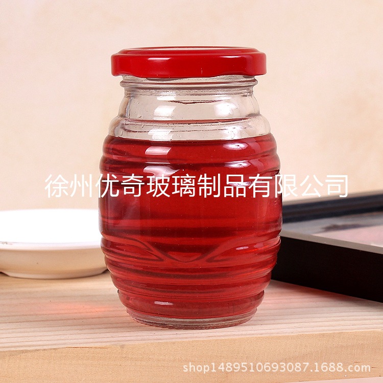 現(xiàn)貨*500ml螺絲蜂蜜瓶 圓蜂蜜瓶 八角蜂蜜瓶 雕花玻璃瓶