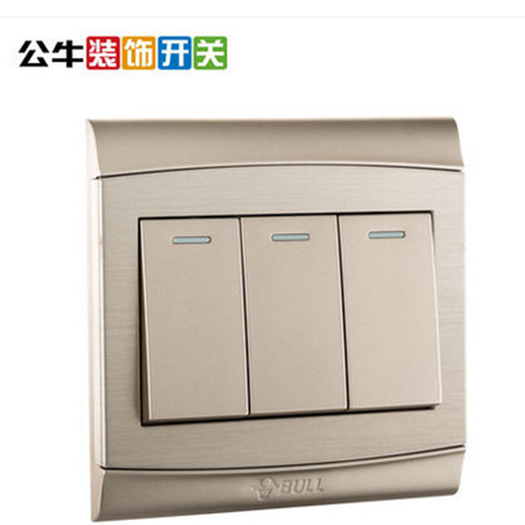 東莞公牛墻壁開關(guān)報(bào)價(jià)G19香檳金