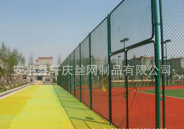 PVC 浸塑勾花網(wǎng)體育場圍網(wǎng)，廠家直銷籃球場圍網(wǎng)