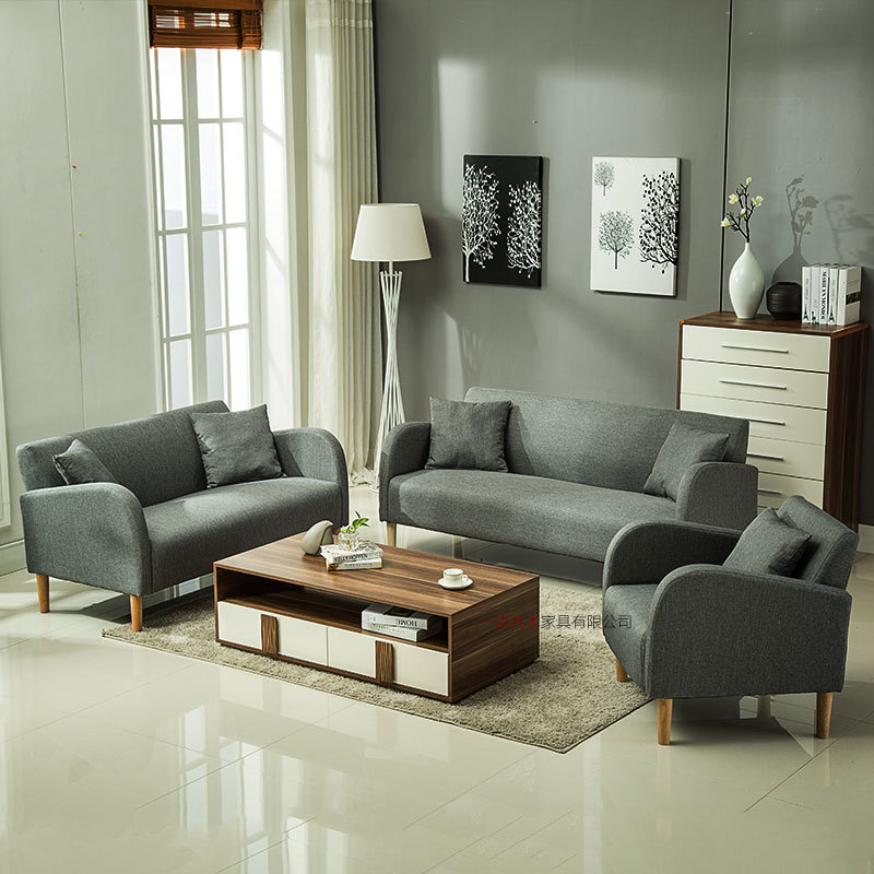批發(fā)沙發(fā)三人位客廳書房咖啡廳供應(yīng)沙發(fā)時尚簡約布藝沙發(fā) 小戶型沙發(fā)