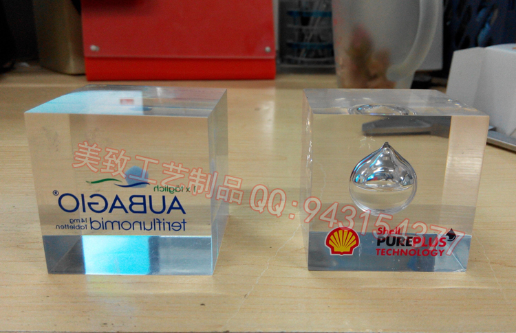 亞克力內(nèi)埋廣告紙鎮(zhèn) 水晶膠內(nèi)藏仿胃展示品