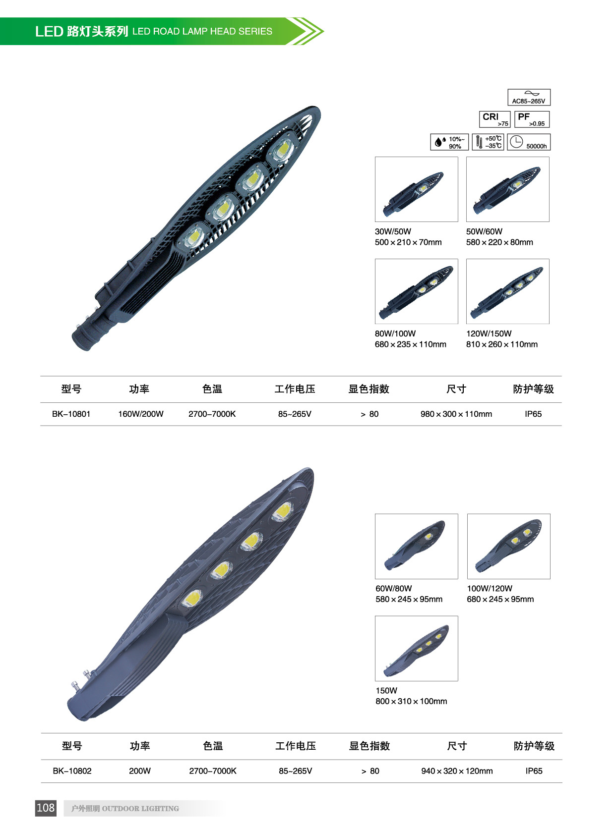 LED路燈頭系列 戶外LED照明燈具 戶外LED燈具 古鎮(zhèn)LED燈具廠家