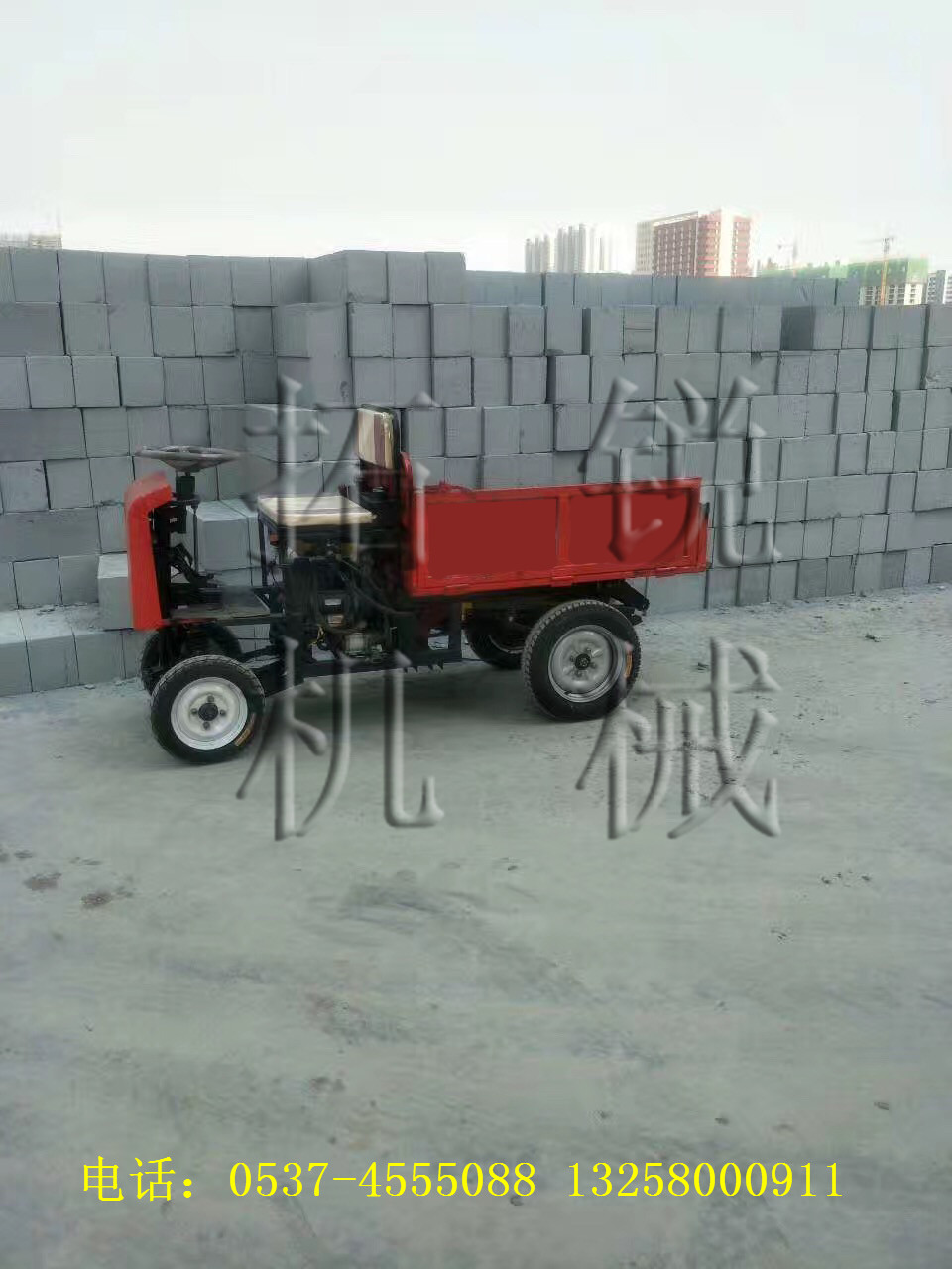 臨高建筑工地電動三輪車 拓銳工程拉漿拉磚工程車