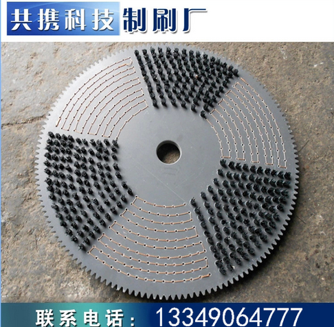 圓盤刷豬鬃刷 磨料絲圓盤刷廠家直銷毛刷 拋光圓盤刷安徽毛刷定制