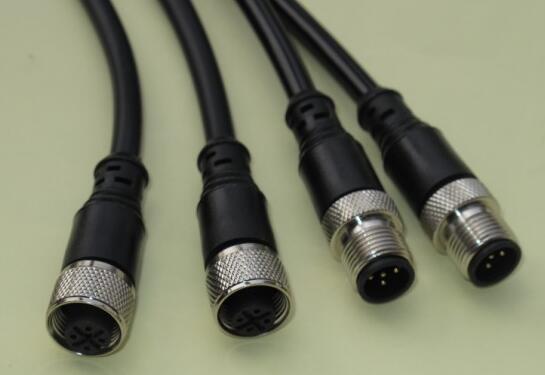 M12預(yù)鑄成型單端雙端電纜連接器
