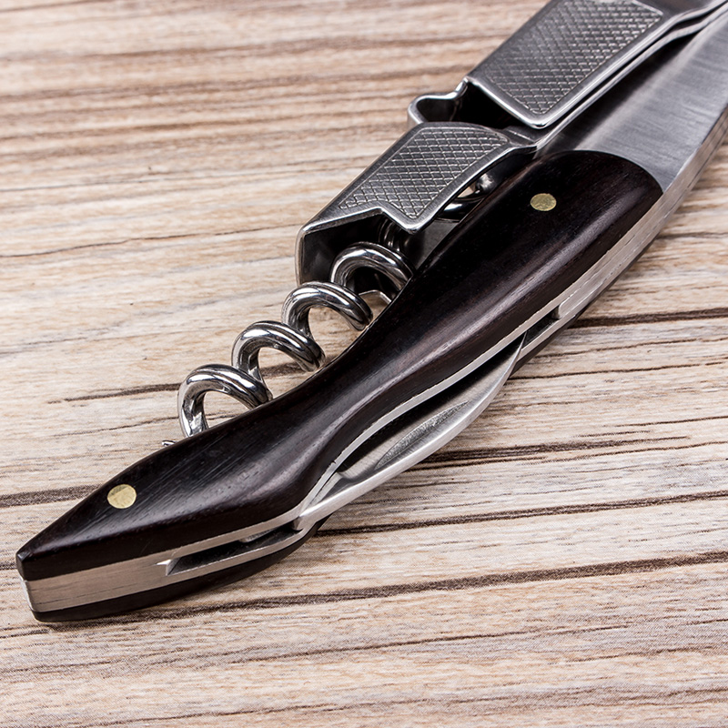 芯銳酒具黑木多功能紅酒開瓶器木柄葡萄酒酒刀便攜定制款