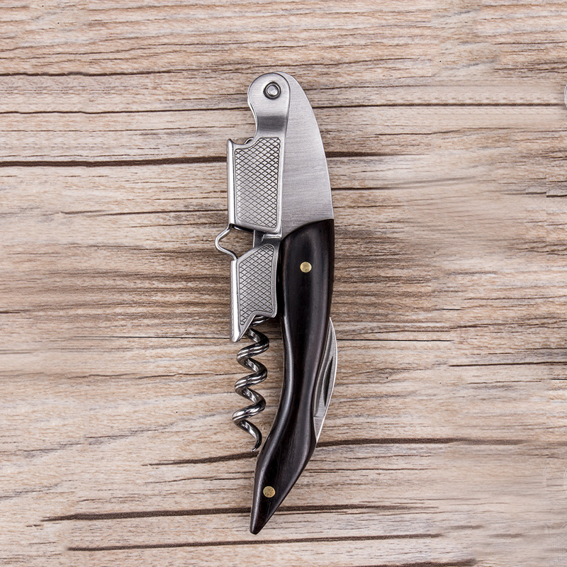 芯銳酒具黑木多功能紅酒開瓶器木柄葡萄酒酒刀便攜定制款