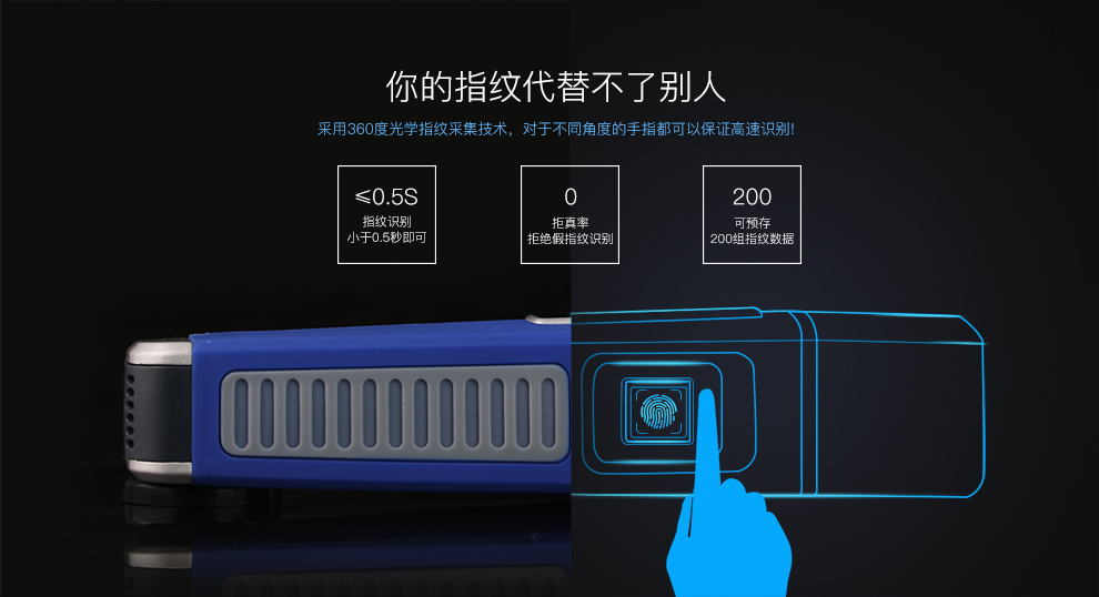 金萬碼指紋巡更機保安指紋識別打點 金萬碼指紋巡更機WM-5000X