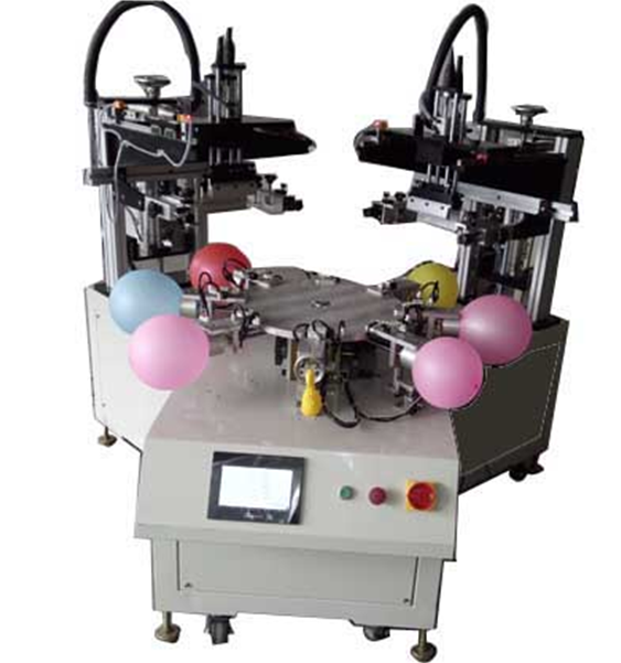 雙色全自動氣球絲印機